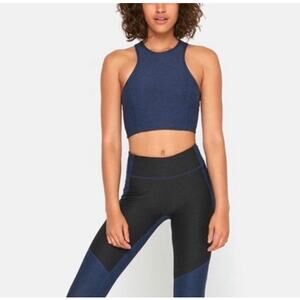 Outdoor Voices Blue High Neck Sports Bra Made in USA - Medium